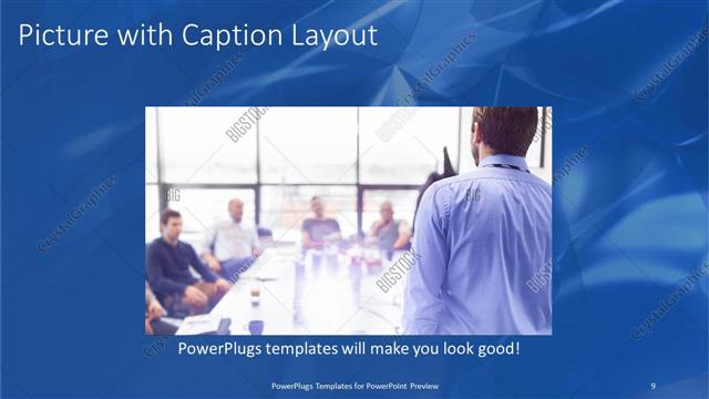 Picture with Caption presentation slide layout