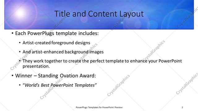 Title and Content presentation slide layout