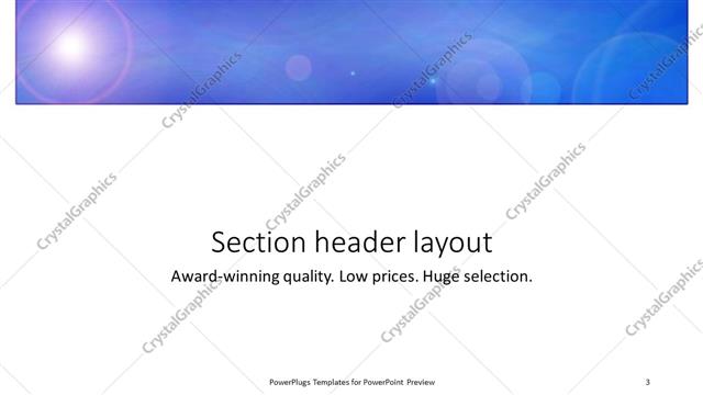 Section Header presentation slide layout