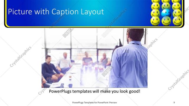 Picture with Caption presentation slide layout