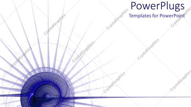  Presentation with abstract circles - A blue seashell being represented with a white background