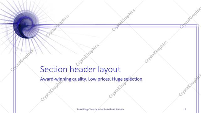 Section Header presentation slide layout