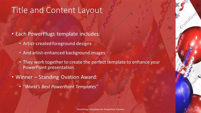 Title and Content presentation slide layout