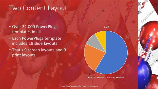 Two Content presentation slide layout