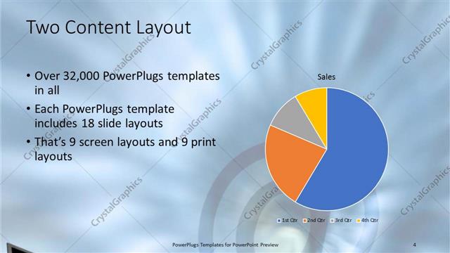 Two Content presentation slide layout