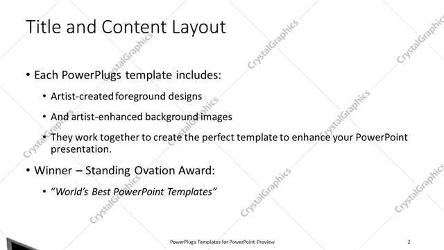 Title and Content presentation slide layout