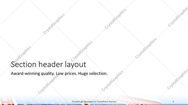 Section Header presentation slide layout
