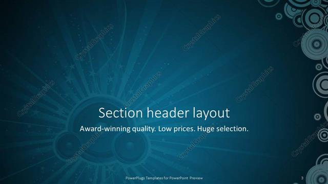 Section Header presentation slide layout