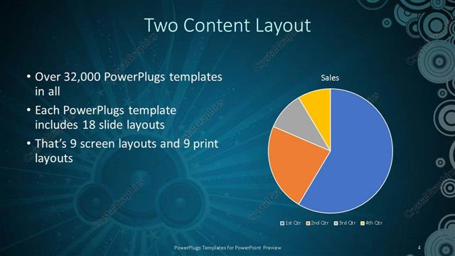 Two Content presentation slide layout