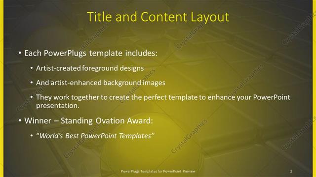 Title and Content presentation slide layout