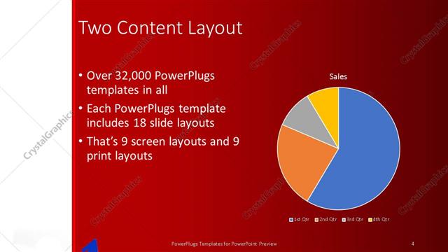 Two Content presentation slide layout