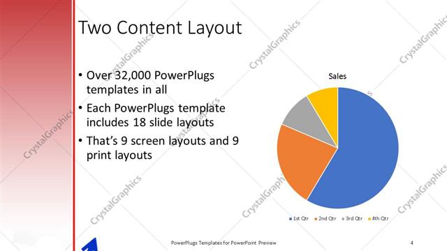 Two Content presentation slide layout