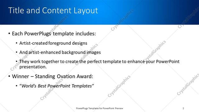 Title and Content presentation slide layout