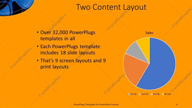 Two Content presentation slide layout