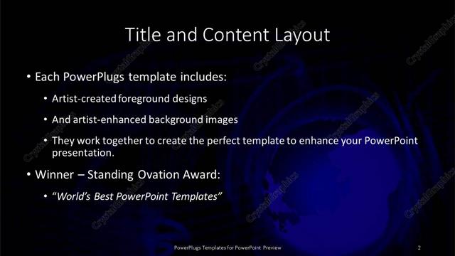 Title and Content presentation slide layout