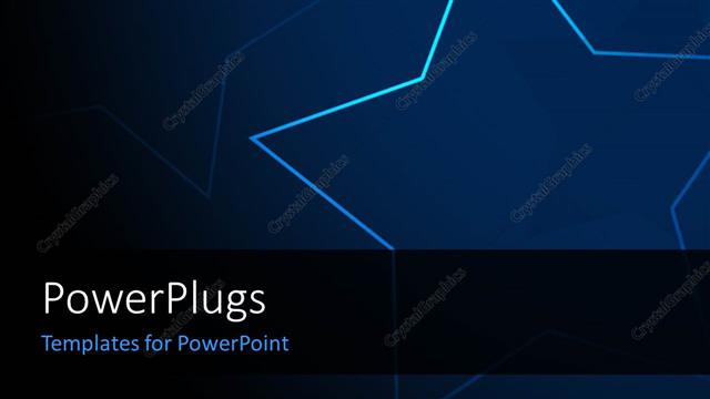  Presentation with star - Blue themed gradient background with glowing stars