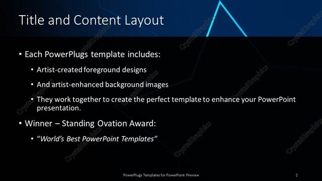 Title and Content presentation slide layout