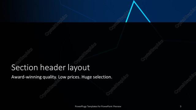 Section Header presentation slide layout