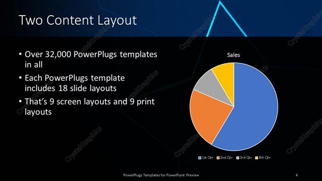 Two Content presentation slide layout