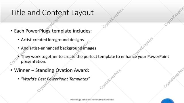 Title and Content presentation slide layout