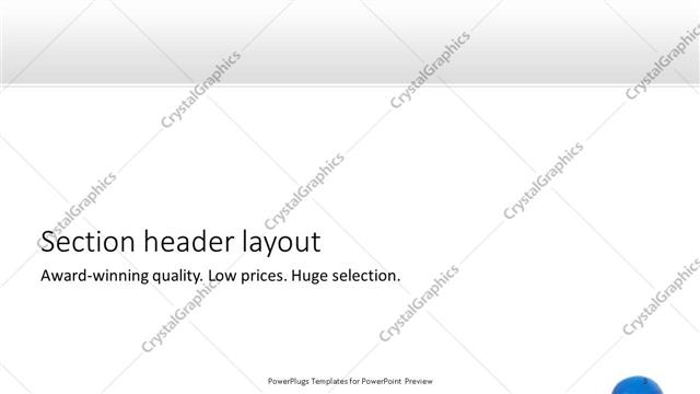 Section Header presentation slide layout