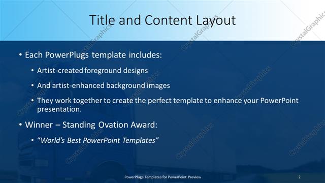 Title and Content presentation slide layout