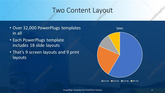 Two Content presentation slide layout
