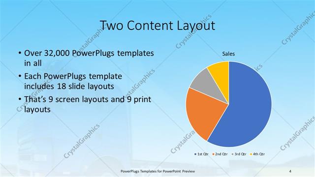 Two Content presentation slide layout