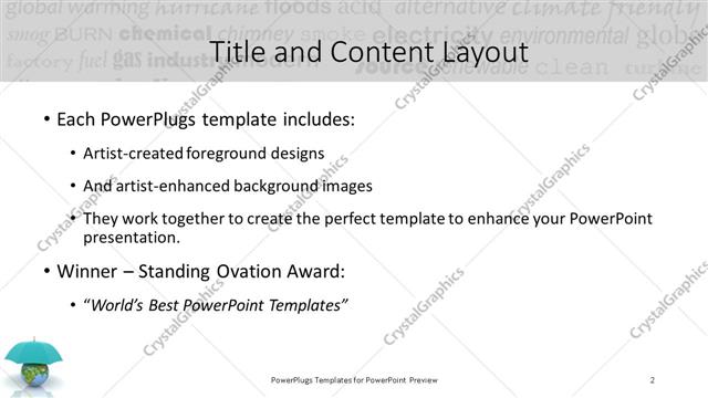 Title and Content presentation slide layout
