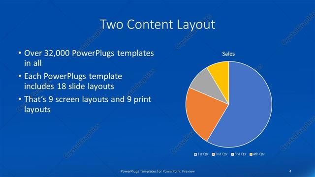 Two Content presentation slide layout