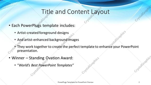 Title and Content presentation slide layout