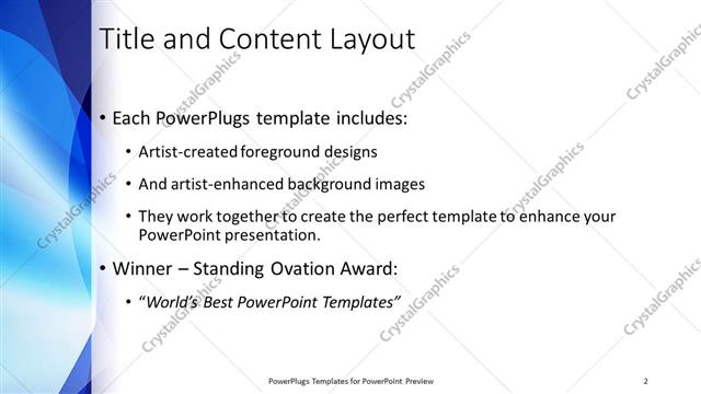 Title and Content presentation slide layout