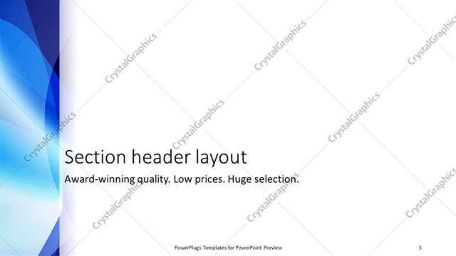 Section Header presentation slide layout