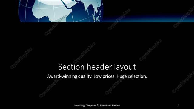 Section Header presentation slide layout