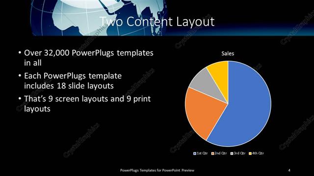 Two Content presentation slide layout