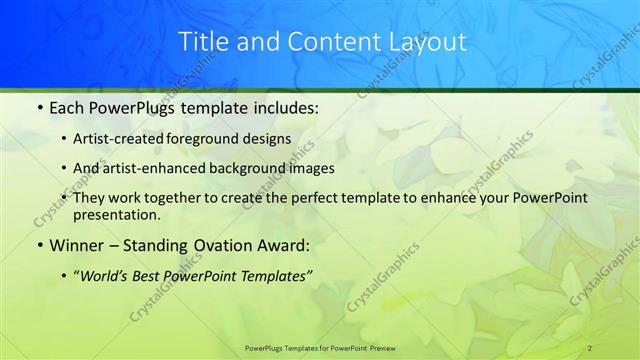 Title and Content presentation slide layout