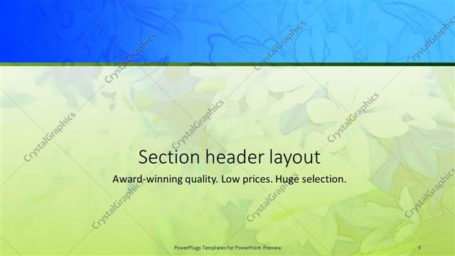 Section Header presentation slide layout