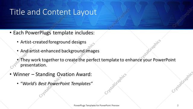 Title and Content presentation slide layout