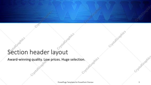 Section Header presentation slide layout