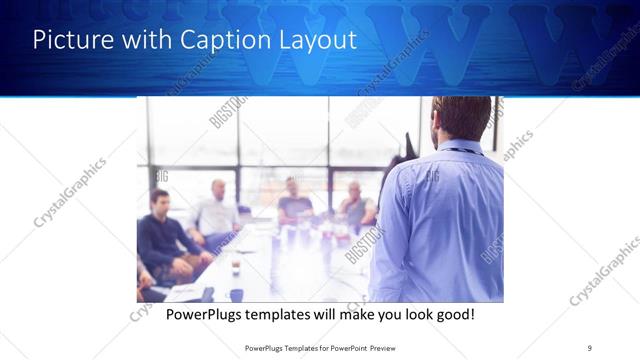 Picture with Caption presentation slide layout
