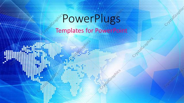  Presentation with blue tech - A map of the world in the background