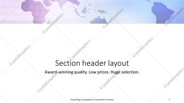 Section Header presentation slide layout