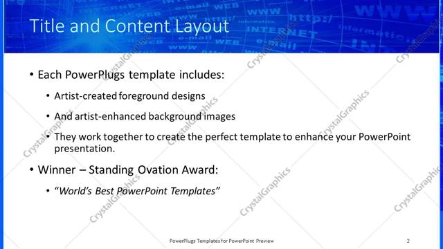 Title and Content presentation slide layout