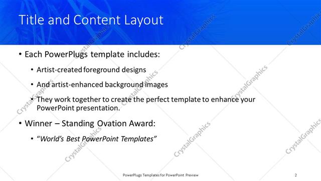 Title and Content presentation slide layout