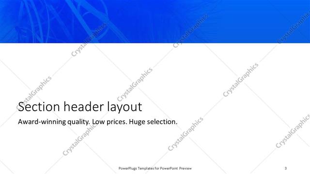 Section Header presentation slide layout