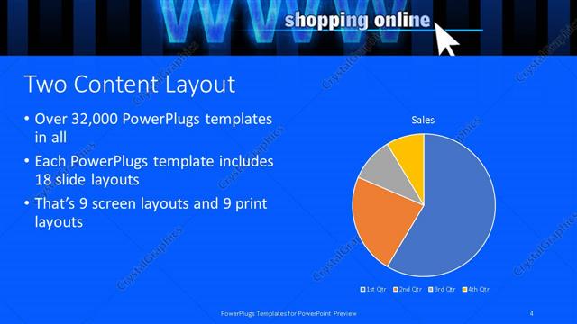 Two Content presentation slide layout