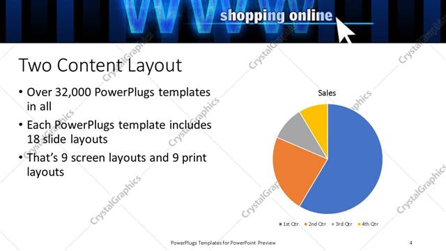 Two Content presentation slide layout