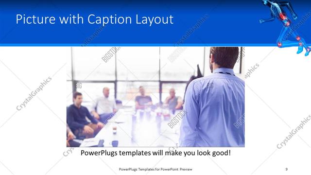 Picture with Caption presentation slide layout