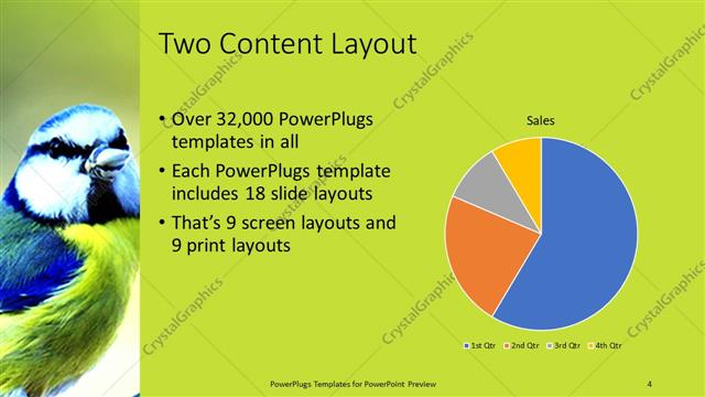 Two Content presentation slide layout