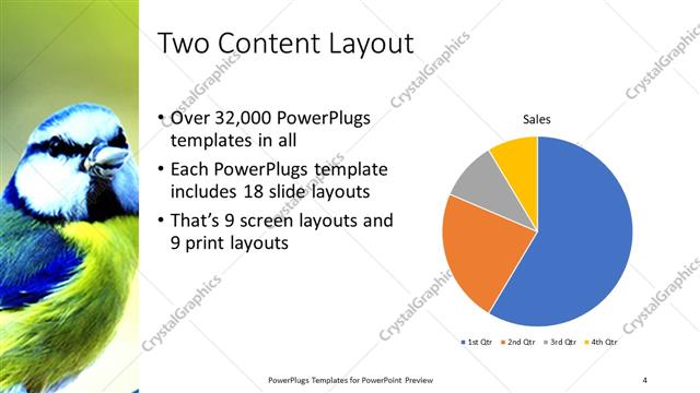 Two Content presentation slide layout